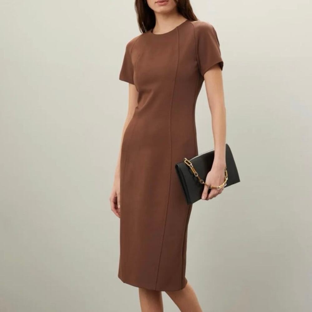 Boss Dukeva brown midi Dress size 4